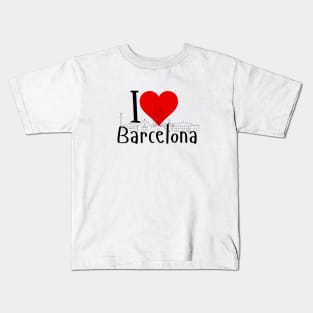 I Love Barcelona Kids T-Shirt